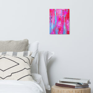 Metal print. Happiness in Pink