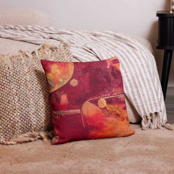 Limited Edition Abstract Throw Pillow Cover – Dessert Sun