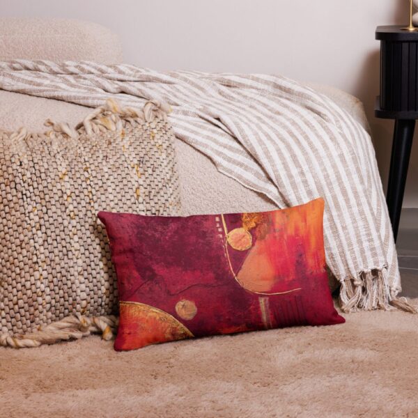 Limited Edition Abstract Throw Pillow Cover – Dessert Sun - Image 3