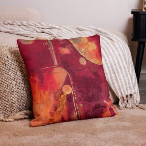 Limited Edition Abstract Throw Pillow Cover – Dessert Sun