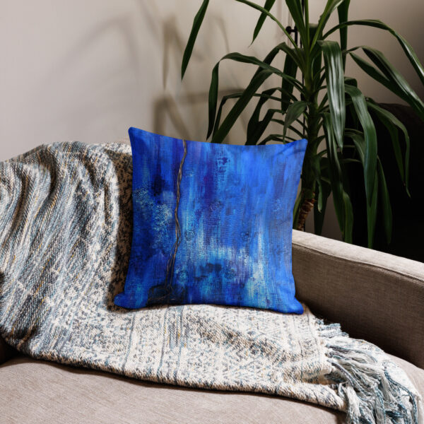 Premium Art Pillow. Artwork Blue June by Krystman