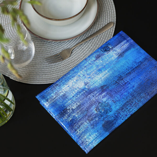 Cloth napkin set. Blue - Image 2