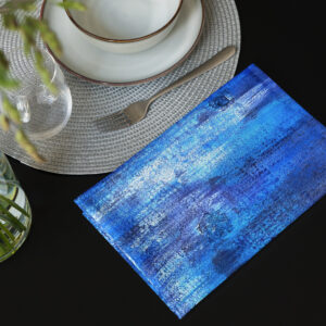 Cloth napkin set. Blue