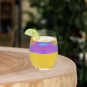 Stemless wine glass. Summer Memories