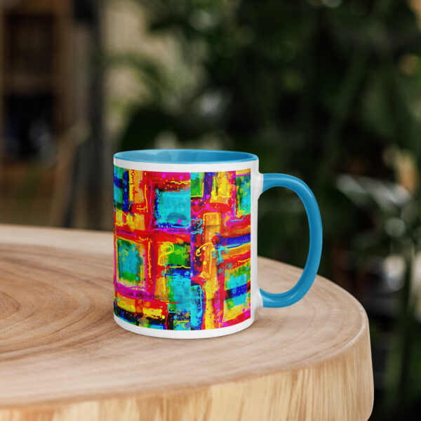 Art Mug with Color Pop Inside ( 4 colors to chose from). Summer Symphony - Image 3