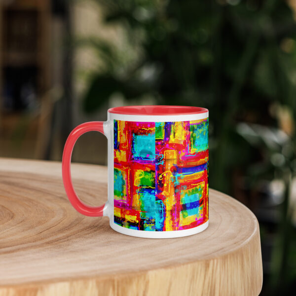 Art Mug with Color Pop Inside ( 4 colors to chose from). Summer Symphony - Image 2