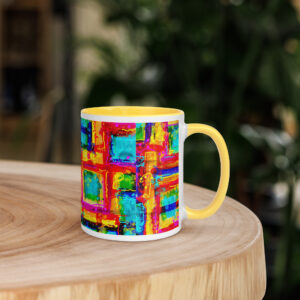 Art Mug with Color Pop Inside ( 4 colors to chose from). Summer Symphony